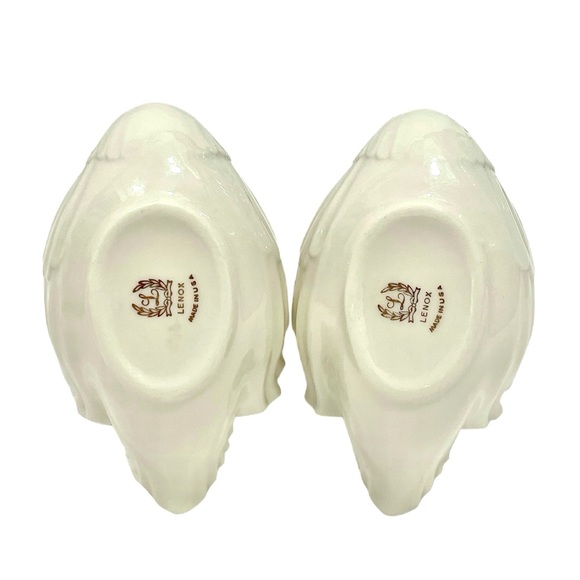 LENOX Vintage Swan 24K Gold Trim Porcelain Trinket Dish (Set of 2) in EUC - Picture 7 of 10